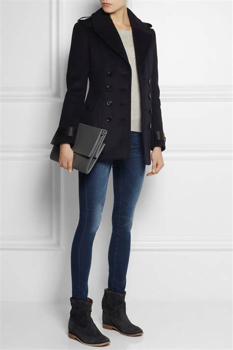 burberry london cashmere wool pea coat|net a porter burberry jacket.